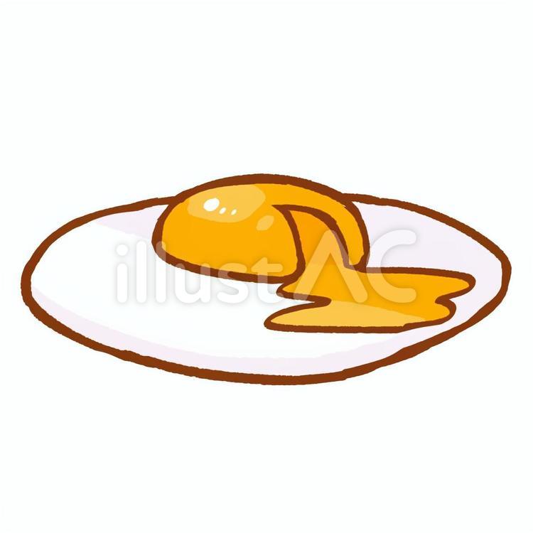 かわいい泣く目玉焼きのイラスト素材無料ダウンロード IllustCute