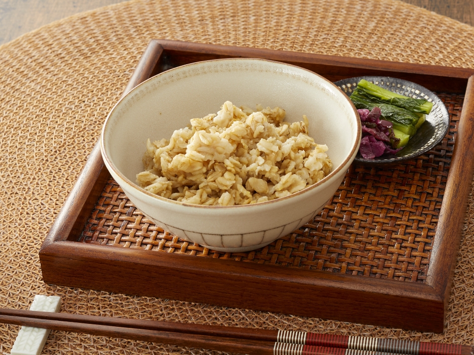 レンジで一発！オートミールのキム玉チーズごはん