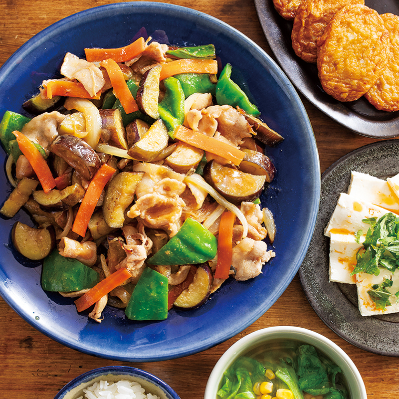 ゴーヤーと茄子と豚肉の味噌炒め－食べ放題メニュー中華街・横浜大飯店