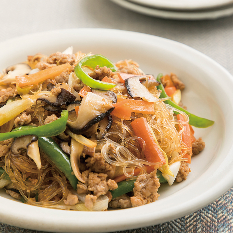 春雨とひき肉の野菜炒め 炒め物 のレシピ 作り方：白ごはん.com