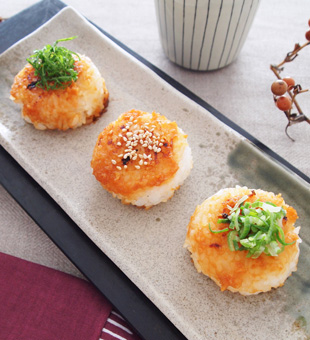 大葉と味噌で！焼きおにぎり