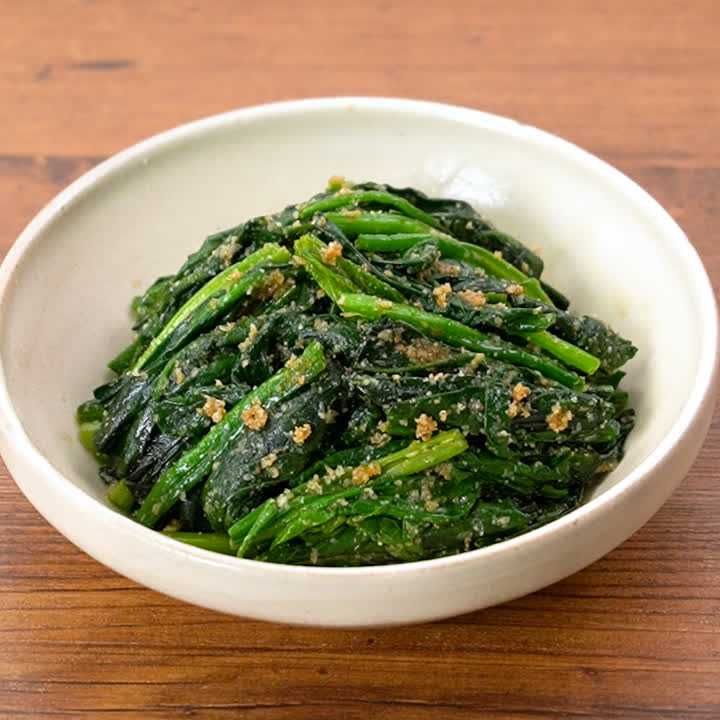 ほうれん草とハムのソテー 炒め物 のレシピ 作り方：白ごはん.com