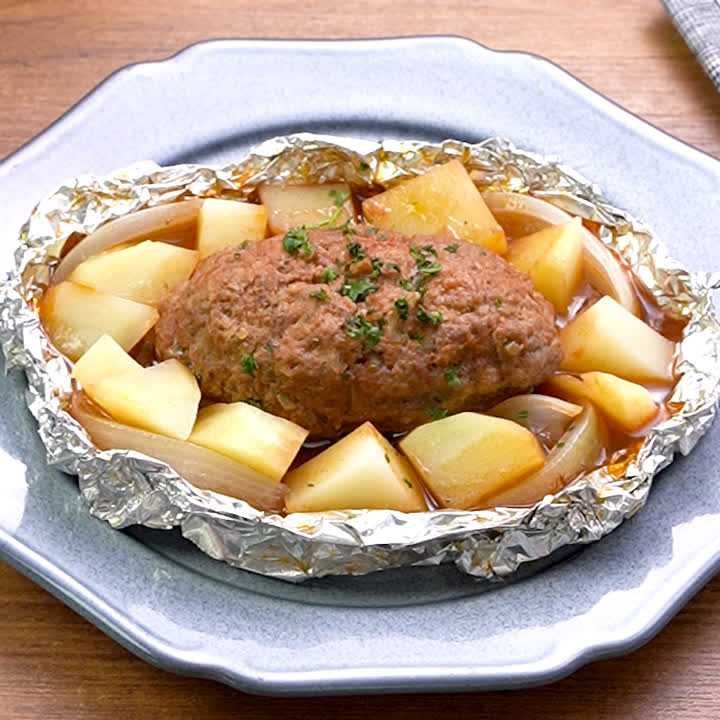 チーズイン包焼きハンバーグの簡単レシピ