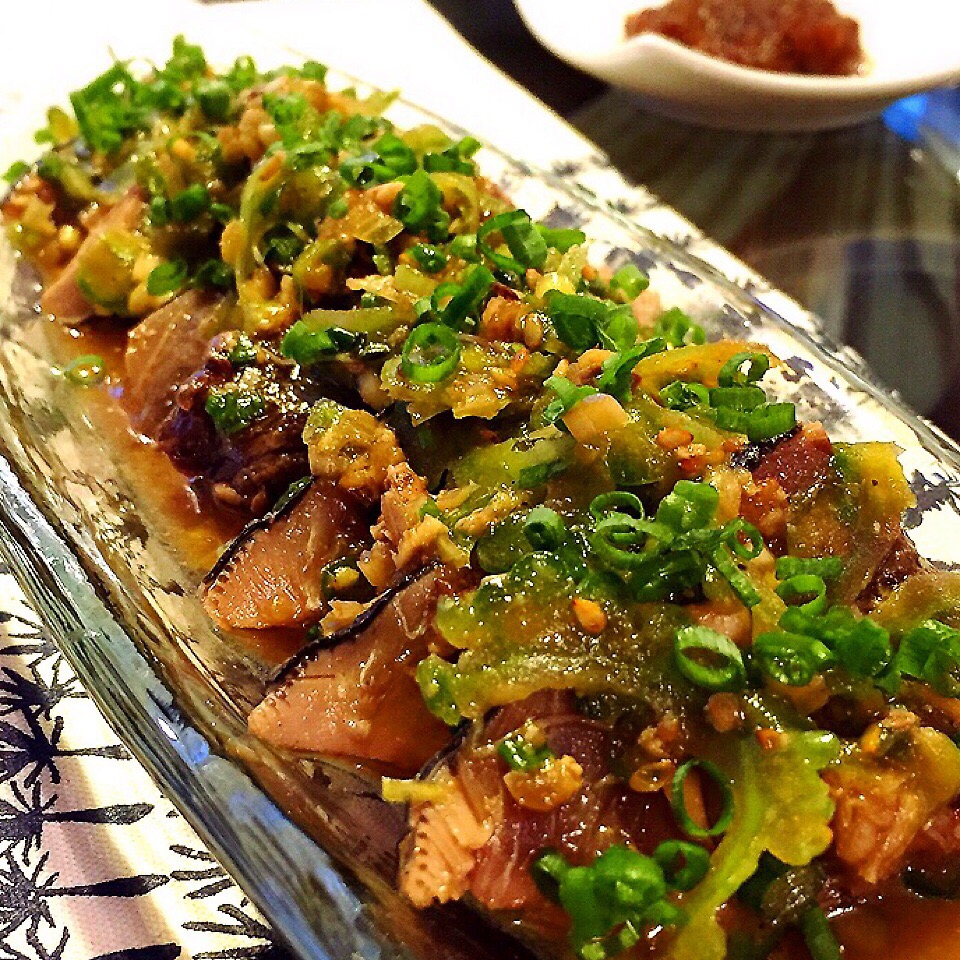 カツオのたたきを角煮にリメイク♪