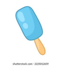 無料素材青いアイスキャンディーを描いたフリーイラスト