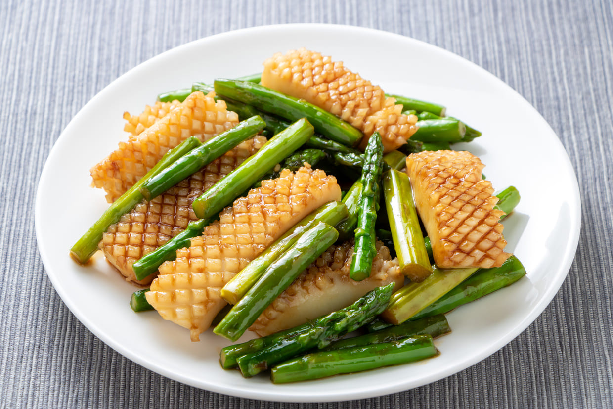 プリプリ食感 イカと卵のチリソース炒め