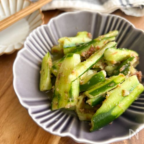 白だしであっさり。きゅうりとみょうがの浅漬け