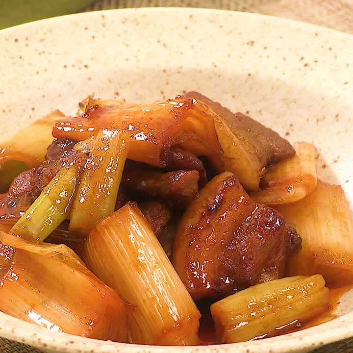 ワンパンで10分 長ネギと豚バラのチーズ蒸し