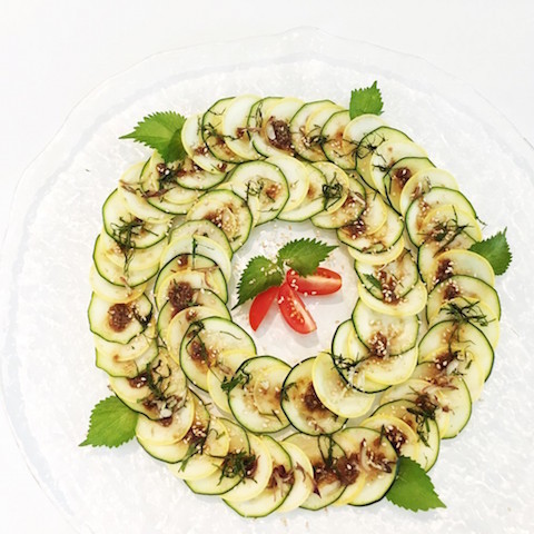 ズッキーニのガーリックカルパッチョ ワインと合う！おつまみ