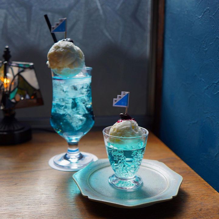 クリームソーダ ハシビロコウ メロンソーダ レトロ喫茶 ミディブライス 人形