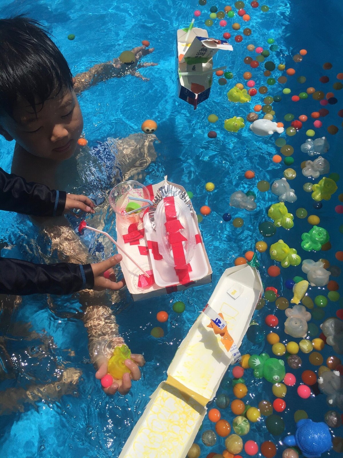 のびてゆくブログ » 夏遊び製作～つきぐみ・的当て～