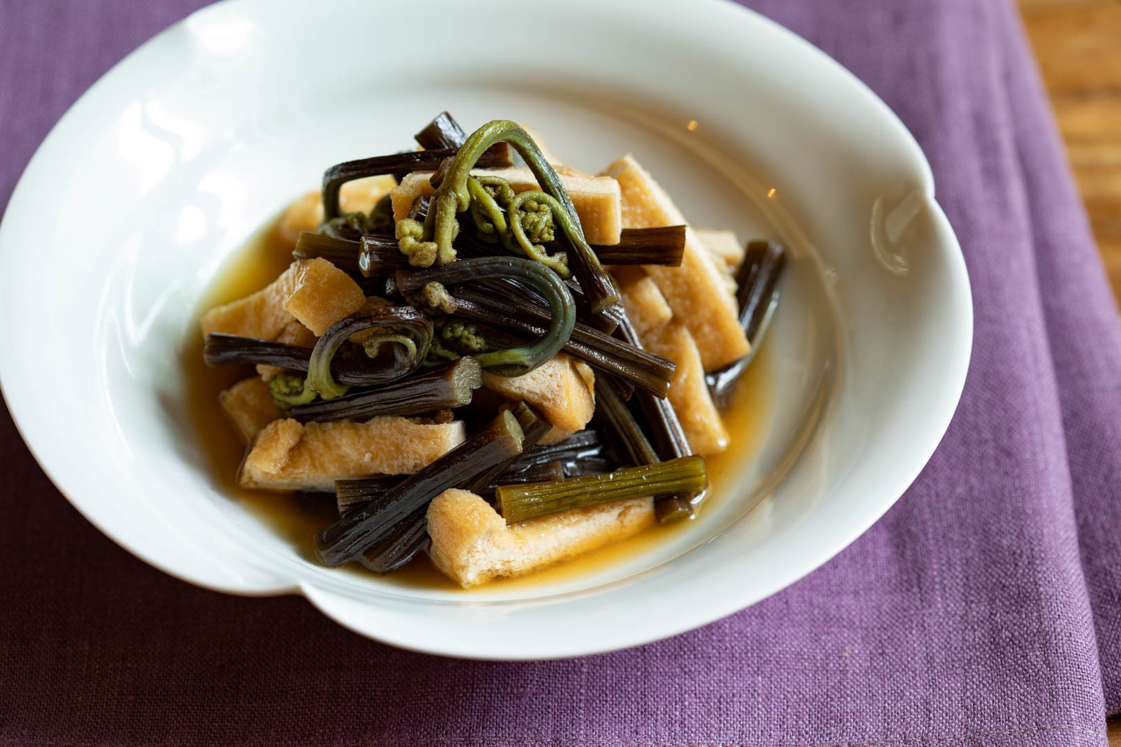 わらびと油揚げの煮物 by しやわしクックパッド簡単おいしいみんなのレシピが392万品