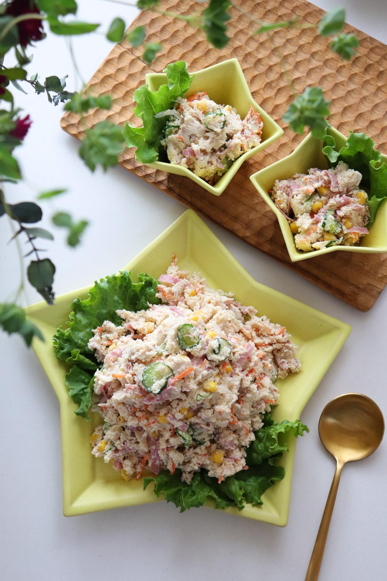 おからパウダーでツナ入りおからサラダ 動画レシピSoy pulp and Tuna Salad.ほっこりおうちごはん