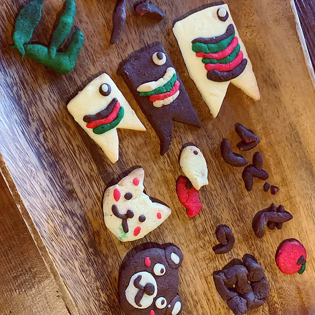 鯉のぼりクッキー＆兜クッキー！型なし簡単♪こどもの日スイーツレシピ管理栄養士namiのレシピブログ