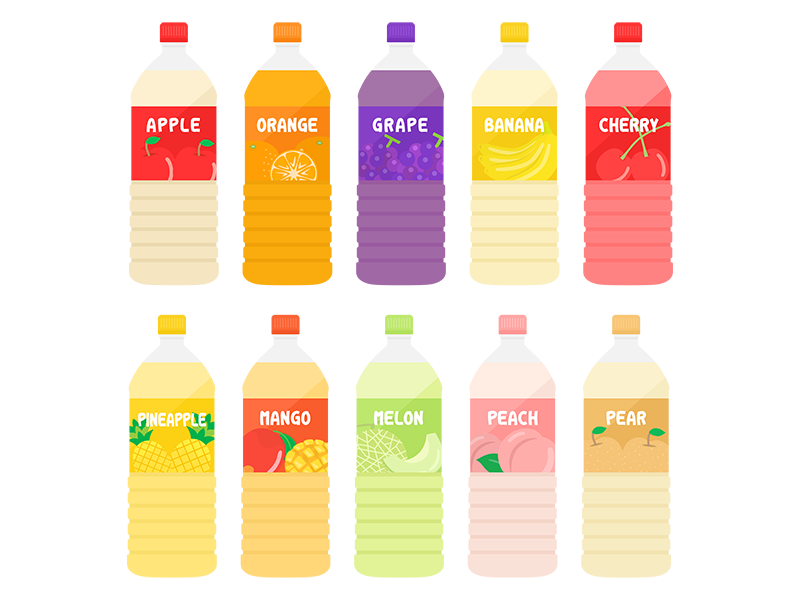 さわやかなグラデーションフルーツジュースイラスト素材透過、PNGフリー画像ダウンロード - Pngtree