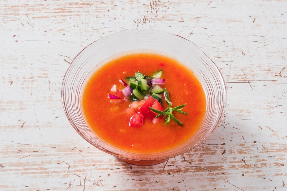 まぜるだけ！濃厚トマトの冷製トマトスープ ガスパチョ