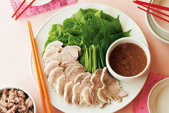 ポッサムのレシピ。手軽に本場の味！ゆで豚をキムチやサムジャンでヘルシーにカライチ