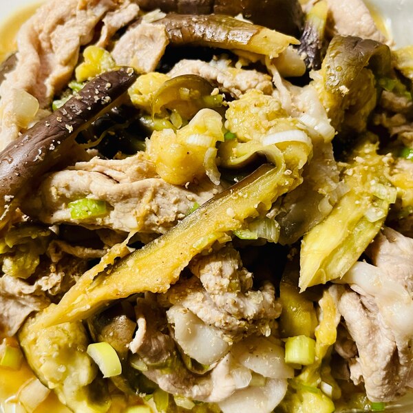 レンジ蒸しナスと豚しゃぶ by マイノートクックパッド簡単おいしいみんなのレシピが392万品