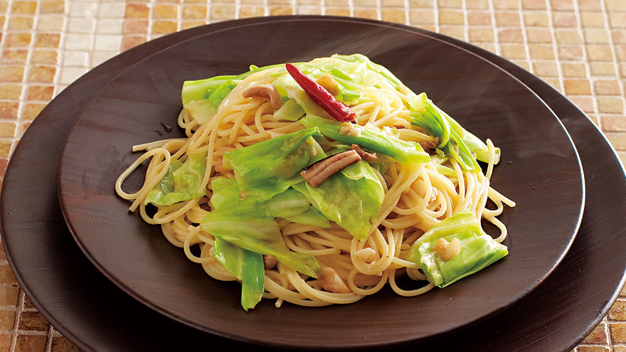 イカの塩辛でクリームパスタ