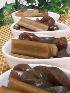 厚揚げこんにゃくごぼうの こってり♡甘辛煮