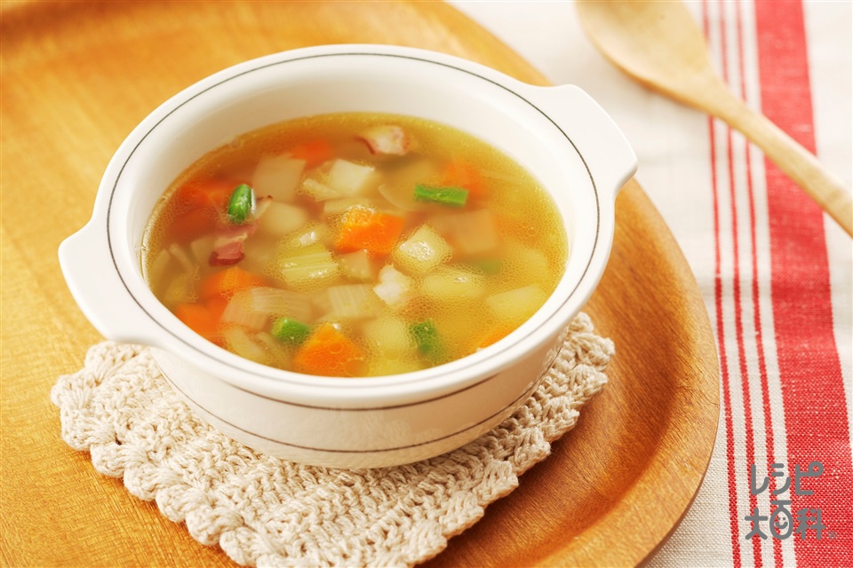 あったまる♪ ねぎのコンソメスープ