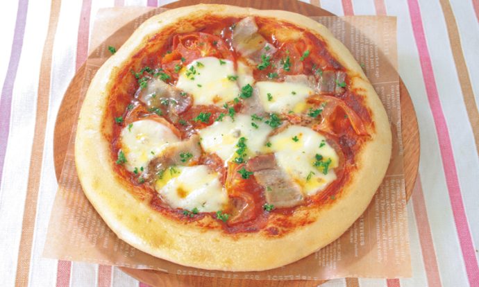 クリームチーズでハワイアンクワトロピザ