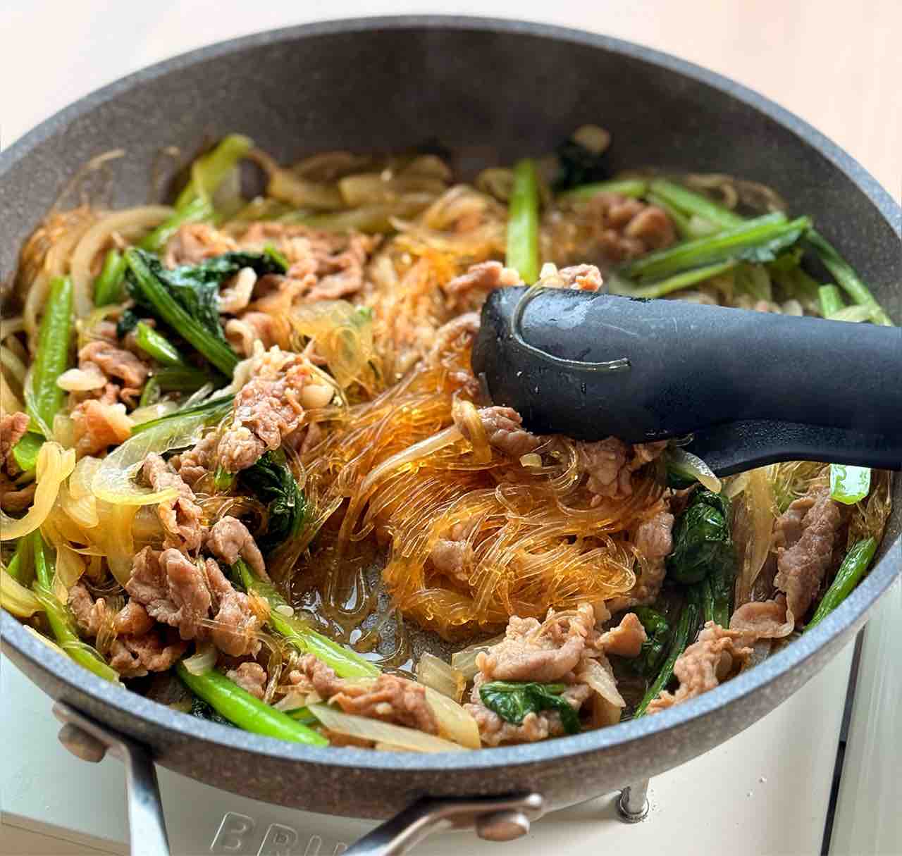 小松菜のそぼろチャプチェ作り置き別茹で不要栄養満点ランチ夏休み動画主菜: 作り置き＆スピードおかず de おうちバル〜yuu's stylish bar〜 Powered by ライブドアブログ