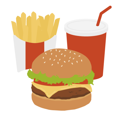 フリーイラストハンバーガーのキャラクターパブリックドメインQ：著作権フリー画像素材集