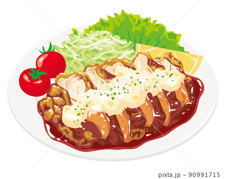 栄養・食べ物・料理 チキン南蛮のかわいいフリーイラストフタバのフリーイラスト