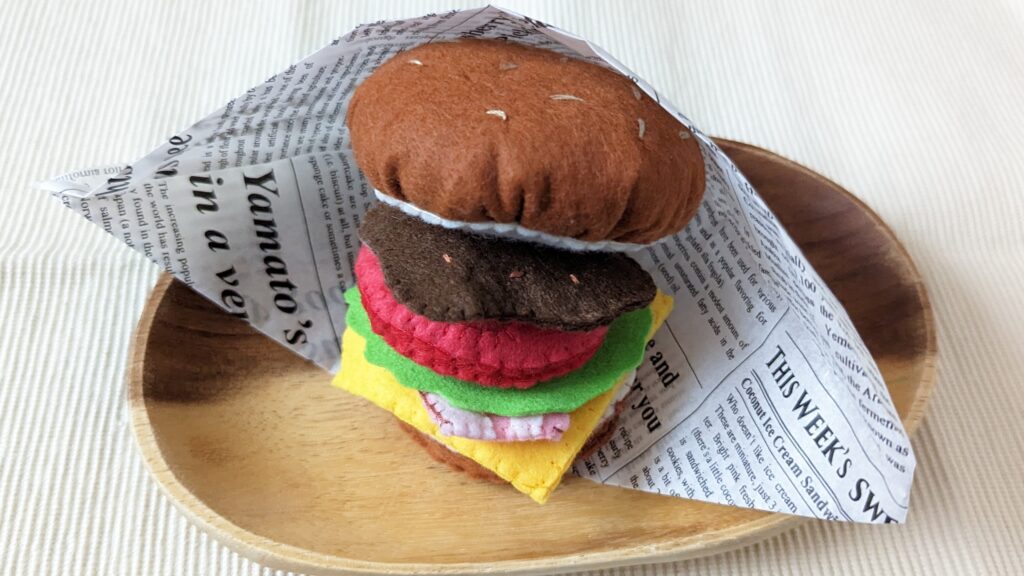 ハンバーガー フェルトままごとブック