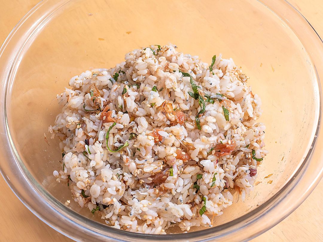 ちりめんしょうが混ぜごはん