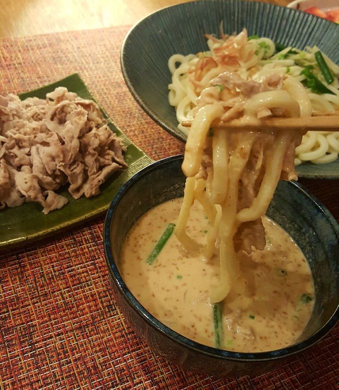 牛肉のごましゃぶうどん ごまレシピ公式 ごま油のかどや製油