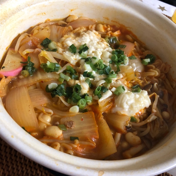 レシピ 簡単で辛うまっ！🫕白菜と豚肉のとろたまキムチ味噌汁🥬新田醸造 信州のみそ屋