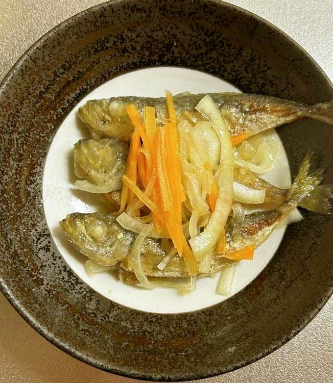 野菜たっぷり白身魚の南蛮漬け