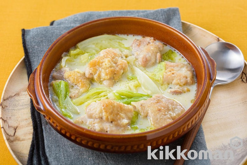 キャベツと鶏もも肉の和風蒸し煮