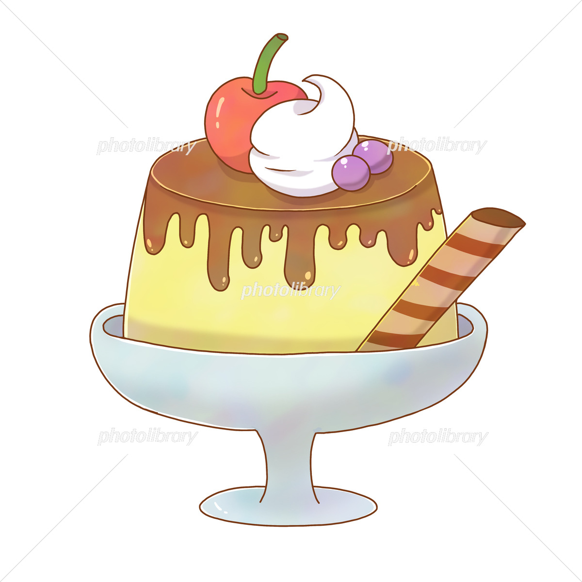 フルーツパフェ – イラストストック「時短だ」