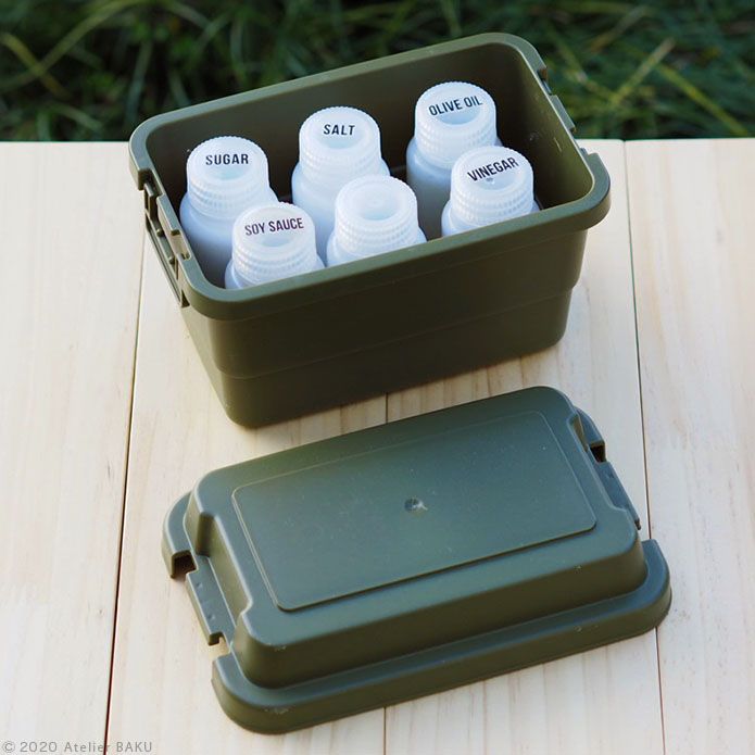 片手で開閉出来る調味料入れ！セリアのスクエアポットがおすすめ20坪の平屋でコンパクトな暮らし