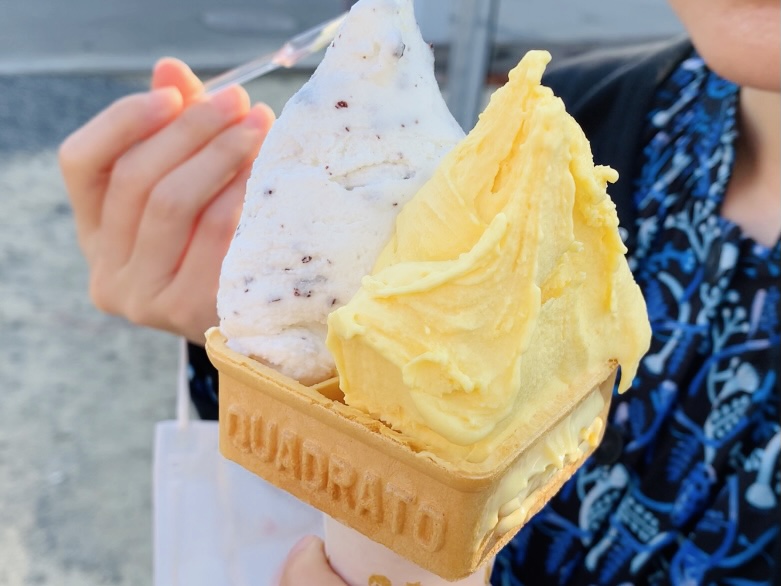 百草園 deアルティジャーノ・ジェラテリア no ジェラート。あやタソがイク。 みいさんぽの進化系