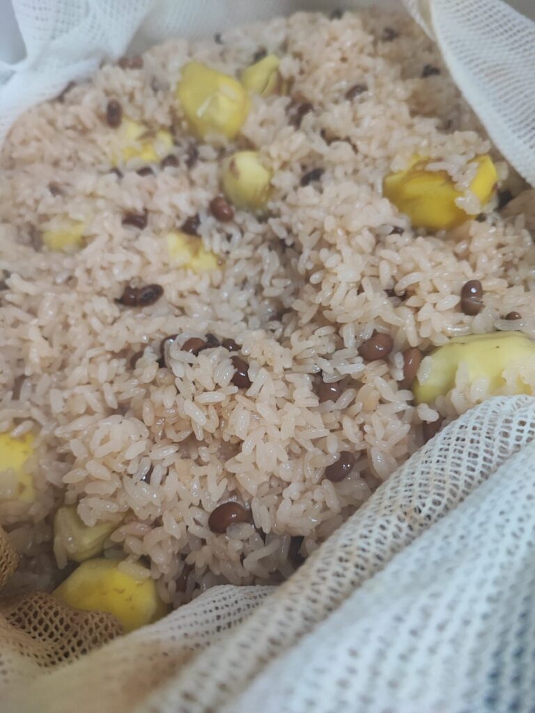 炊飯器で栗入り赤飯 栗おこわ