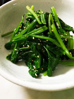 おいしすぎ。小松菜としめじの海苔ナムル 作り置き・簡単