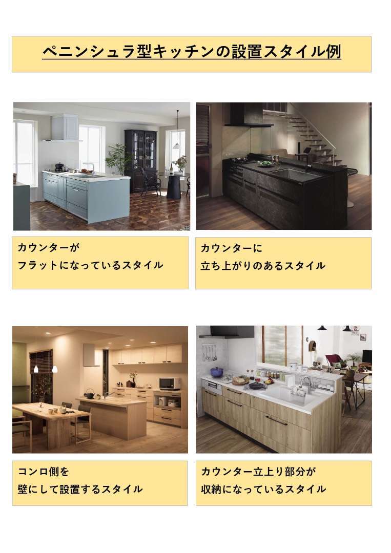 M05 キッチン前の立ち上がりカウンターを収納スペースとして使う ≫ スマイラボsumai LAB