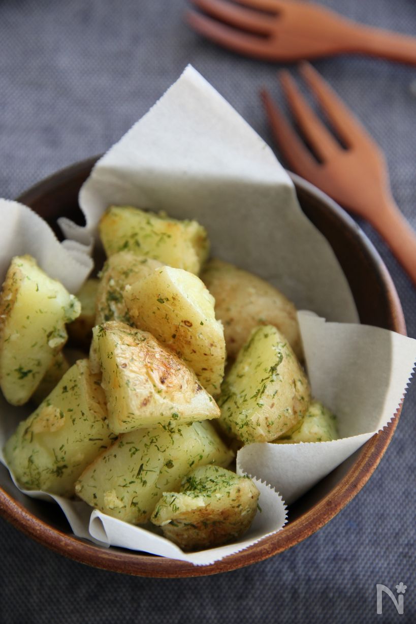 ガーリックたっぷり♡牛ステーキと付け合わせ