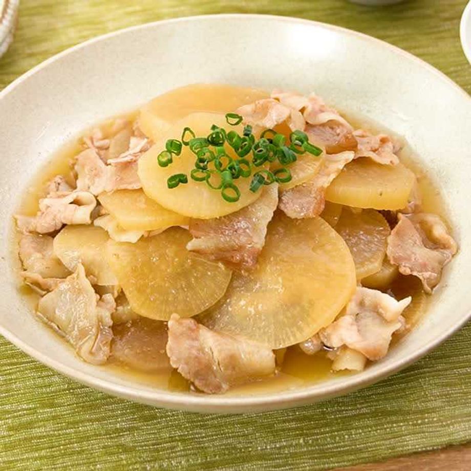 小松菜と豚肉の和風炒めの献立 副菜：なすとみょうがのさっぱり 椀、副菜：「スチーミー」タレネギ豆腐 献立・メニュー 味の素パーク たべる楽しさを、もっと