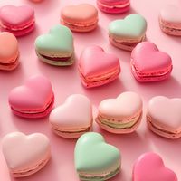 水彩画のようなピンクマーブルマカロンのレシピ