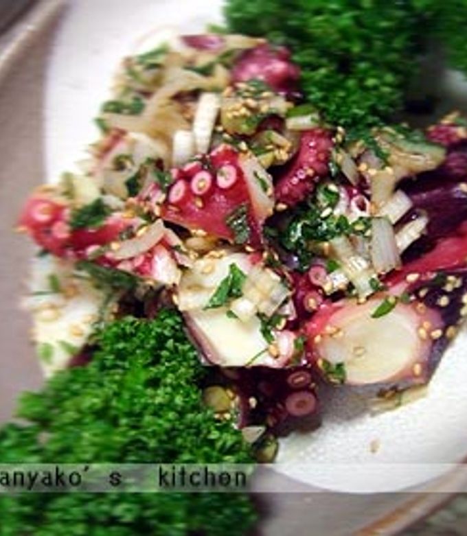 レシピ にんにく香る♬タコと大葉のバター醤油パスタ♬ - しにゃごはん blog