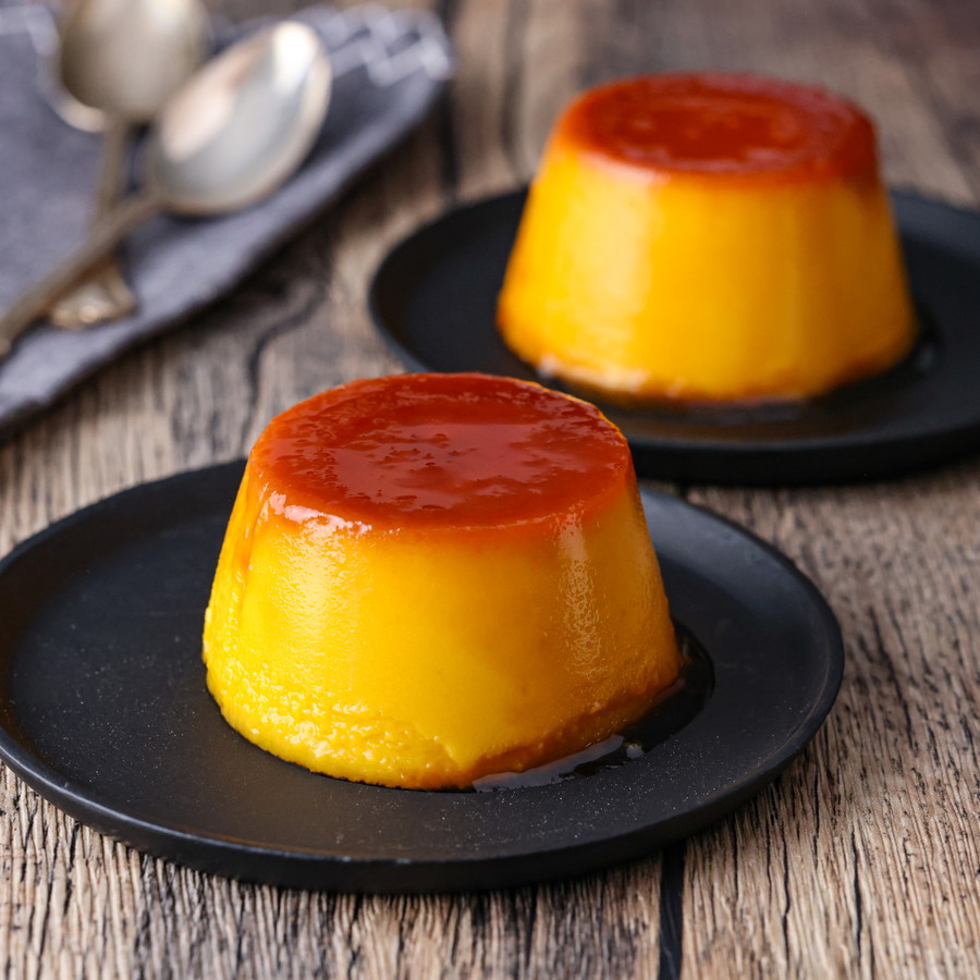 ブルーベリーのハロウィンかぼちゃプリン