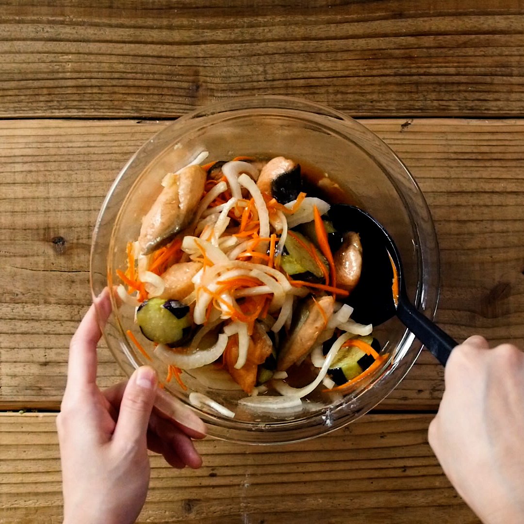 レンジで簡単！なすの南蛮漬け 5分で作れるお手軽副菜