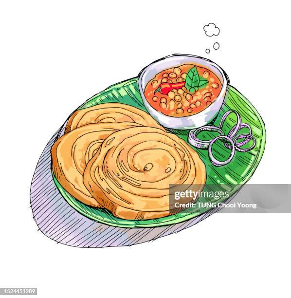 カレーとナンを添えた伝統的なインド料理の盛り合わせイラスト素材透過、PNGフリー画像ダウンロード - Pngtree