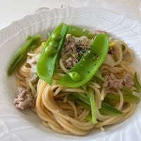 レンジでかんたん！スナップえんどうの豚肉巻きサラダ