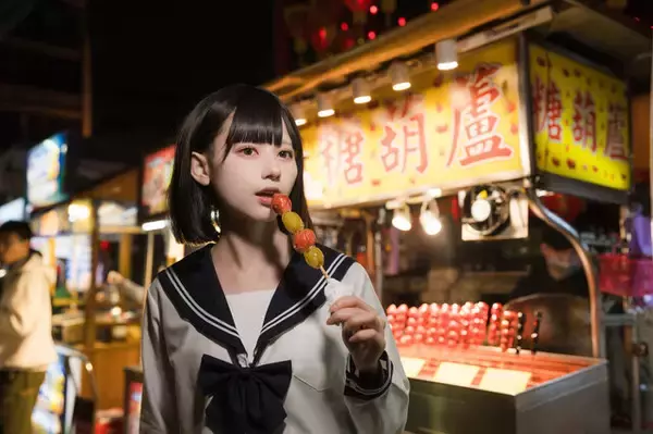 食品市場の「豚肉を売る美女」が大人気 台湾--人民網日本語版--人民日報